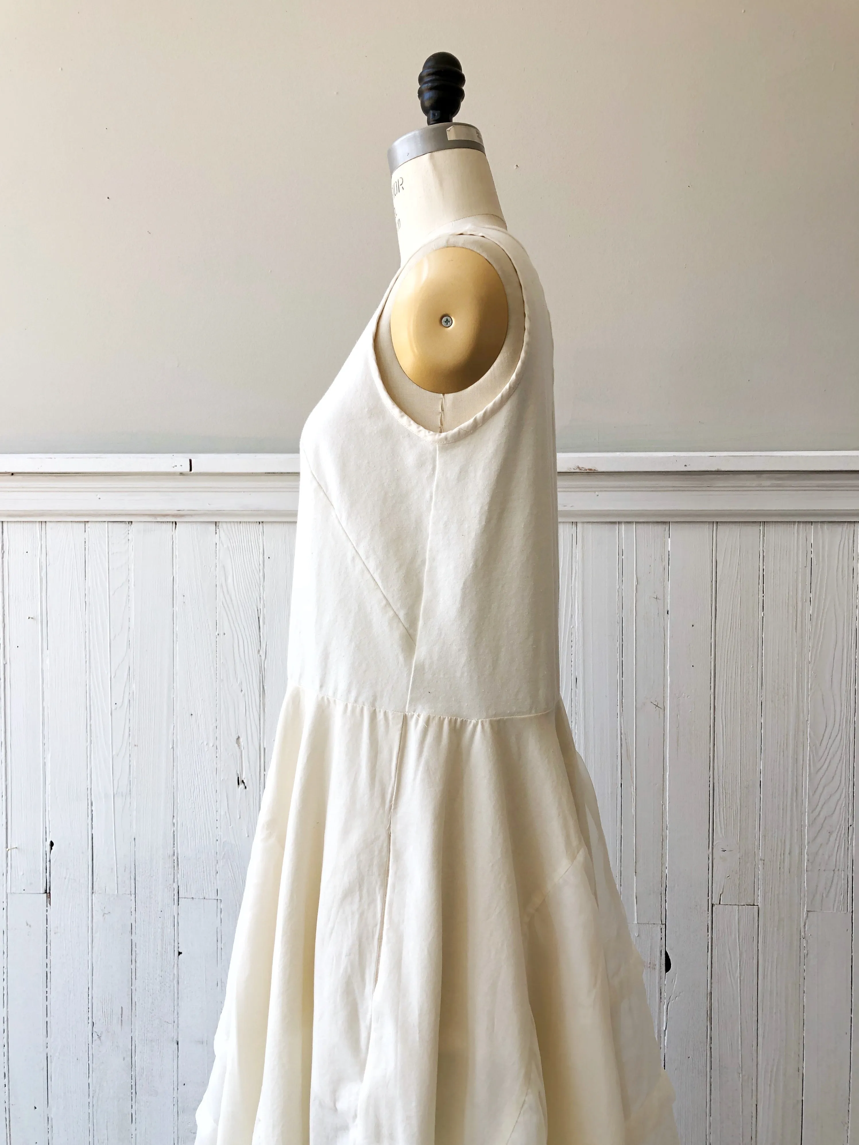 organza and jersey tank dress