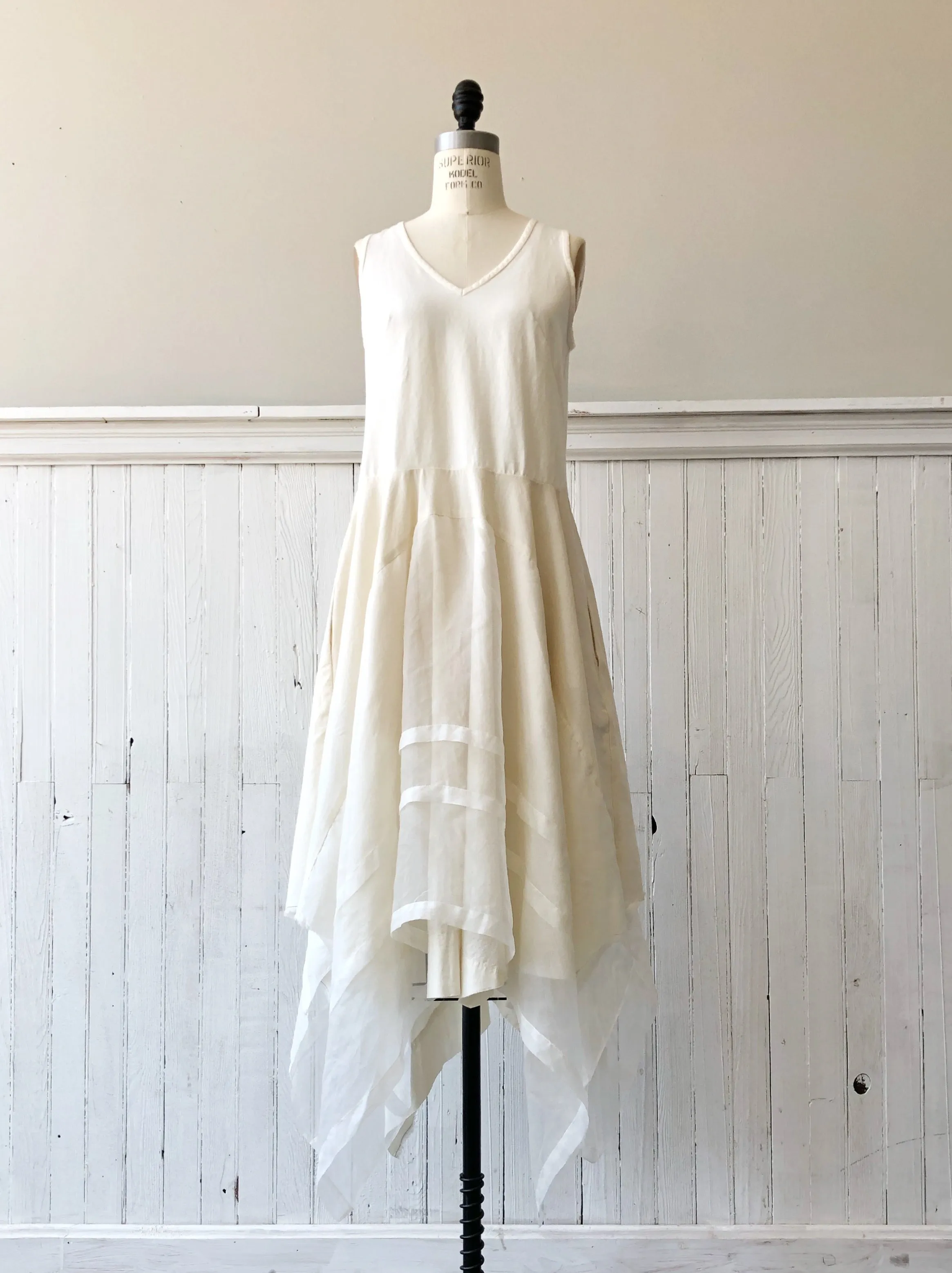 organza and jersey tank dress