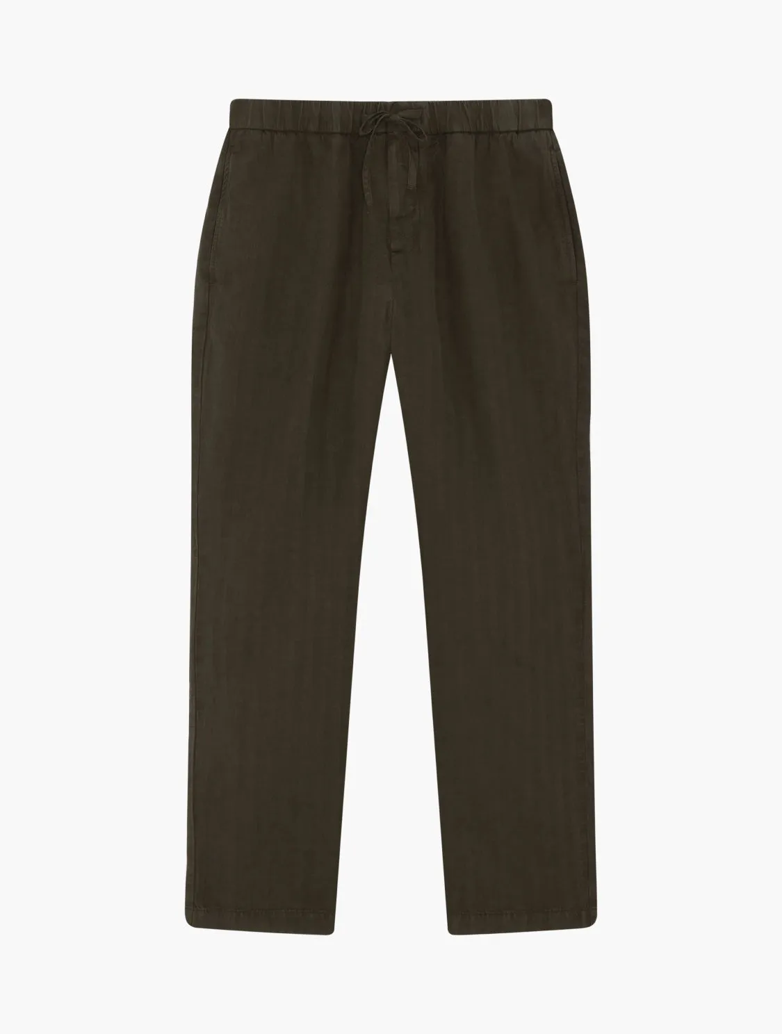 OSCAR HERRINGBONE LINEN TROUSERS