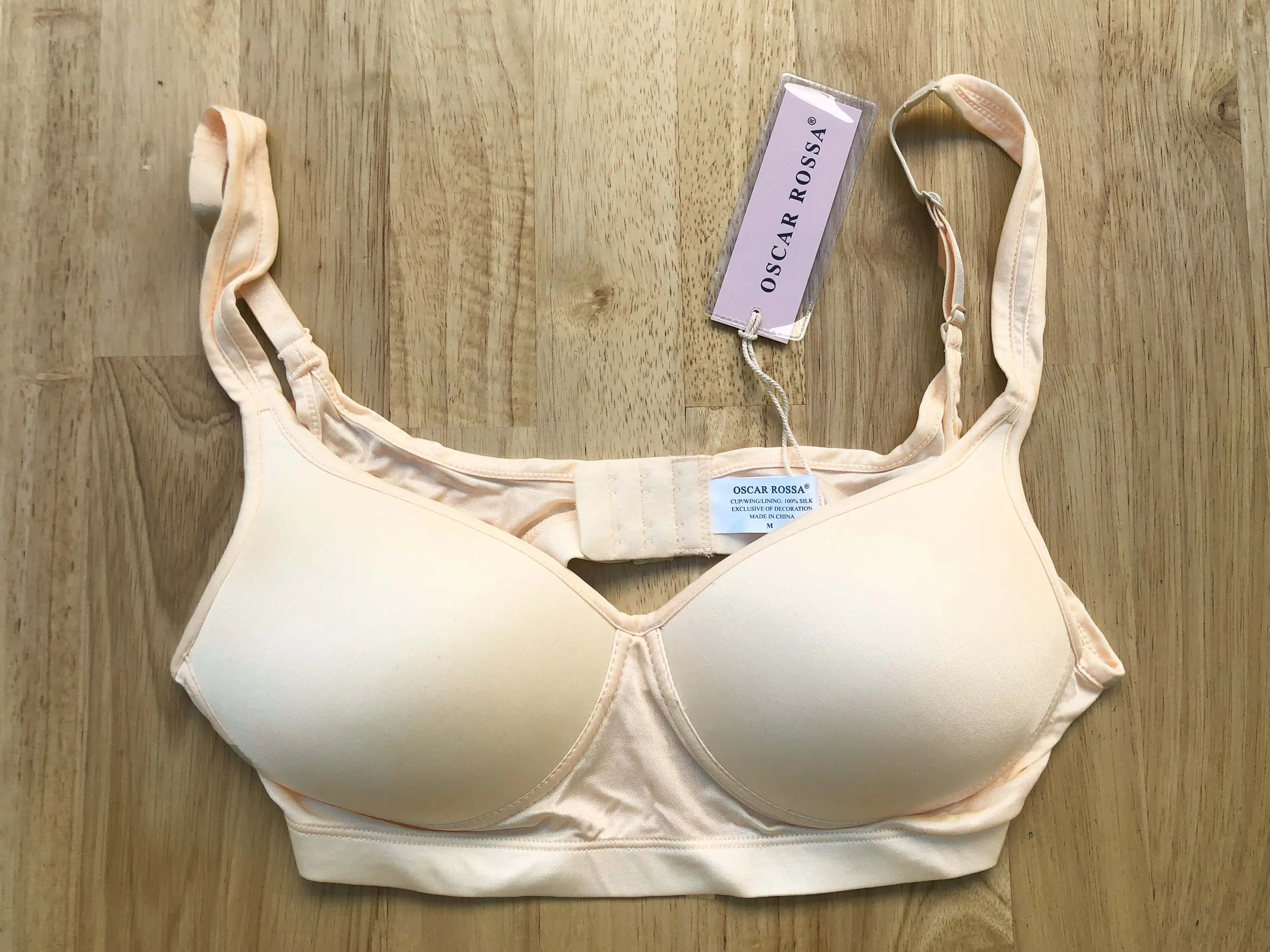 Oscar Rossa Wireless Padded ¾ Cup Silk Bra