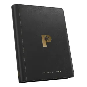 Palms Off 16 Pocket MEGA Capacity Zip Binder Limited Edition - Black/Gold