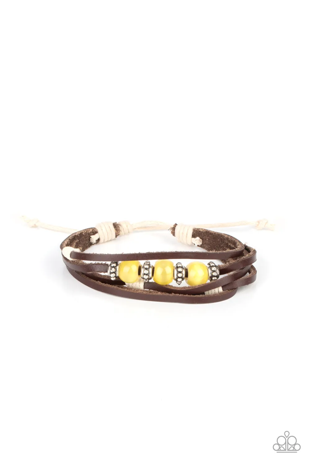 Paparazzi - Homespun Radiance - Yellow Bracelet