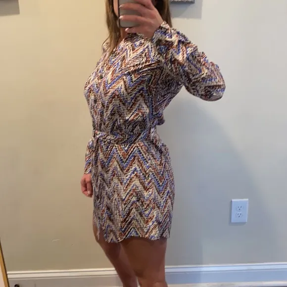 Parker Silk Button Up Mini Shirt Dress Size S