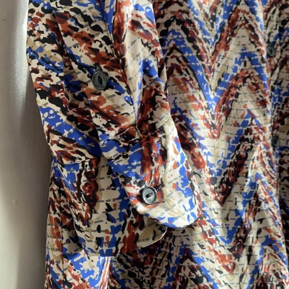 Parker Silk Button Up Mini Shirt Dress Size S
