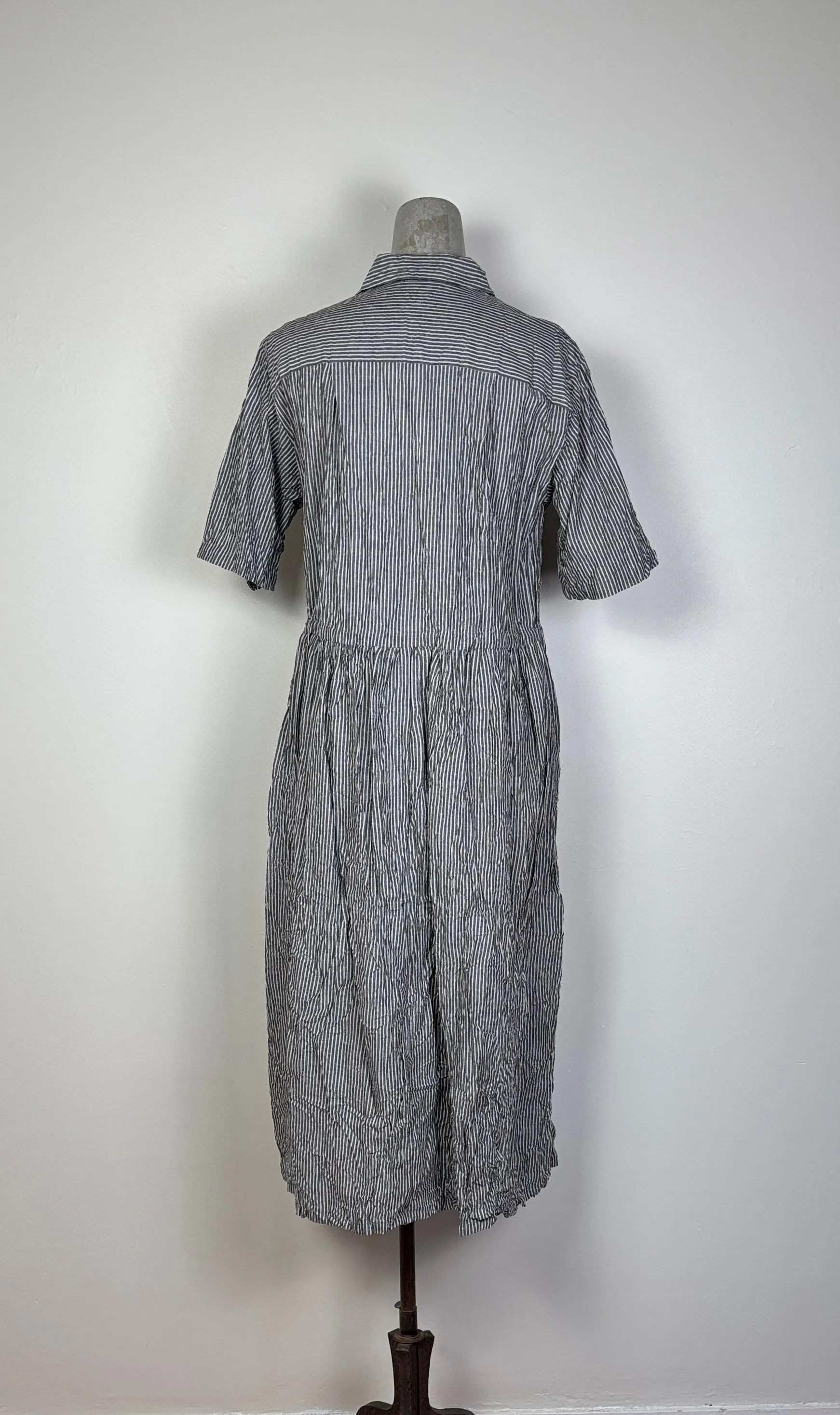 Pas de Calais  ~  Stripe Short Sleeve Dress - Black
