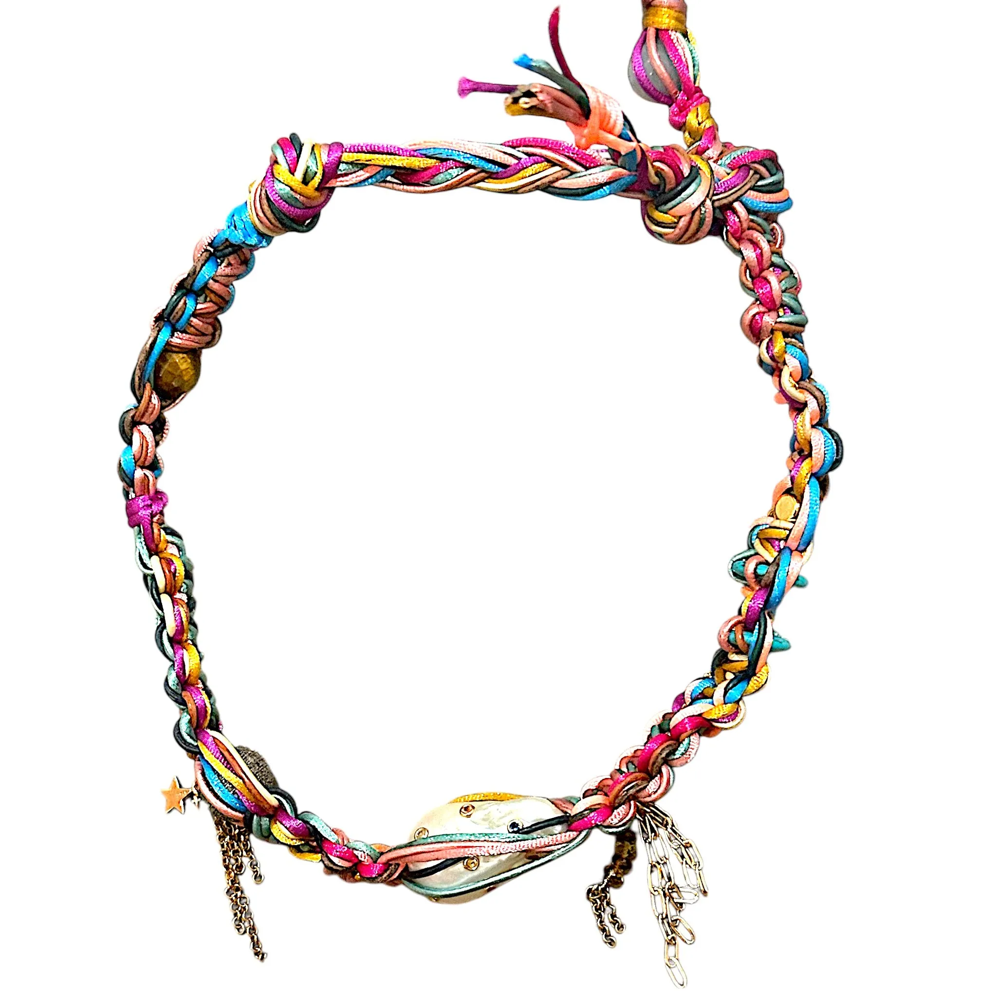 PASTEL DIAMOND RAINBOW ROCKER CHOKER DELUXE