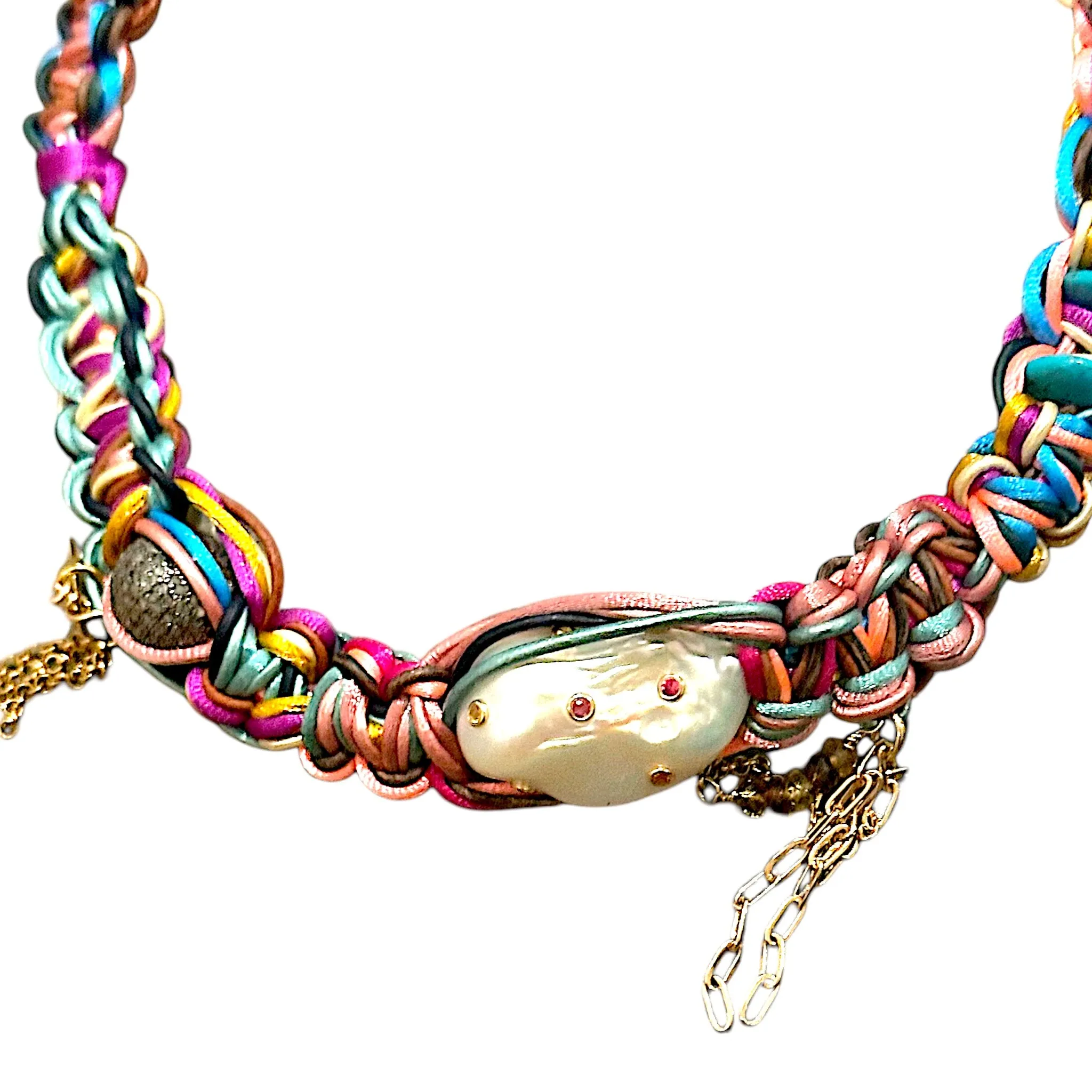 PASTEL DIAMOND RAINBOW ROCKER CHOKER DELUXE