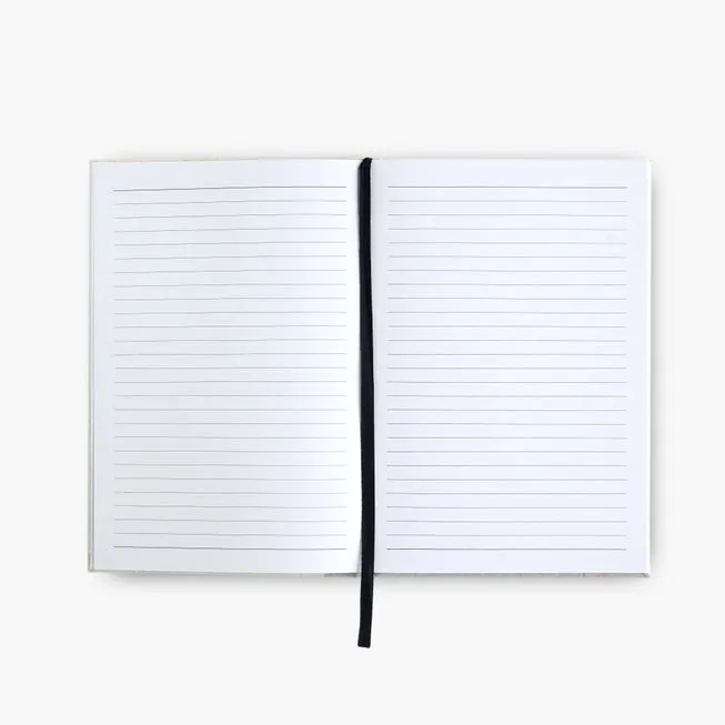 Peace and Quiet Gray Linen Notebook