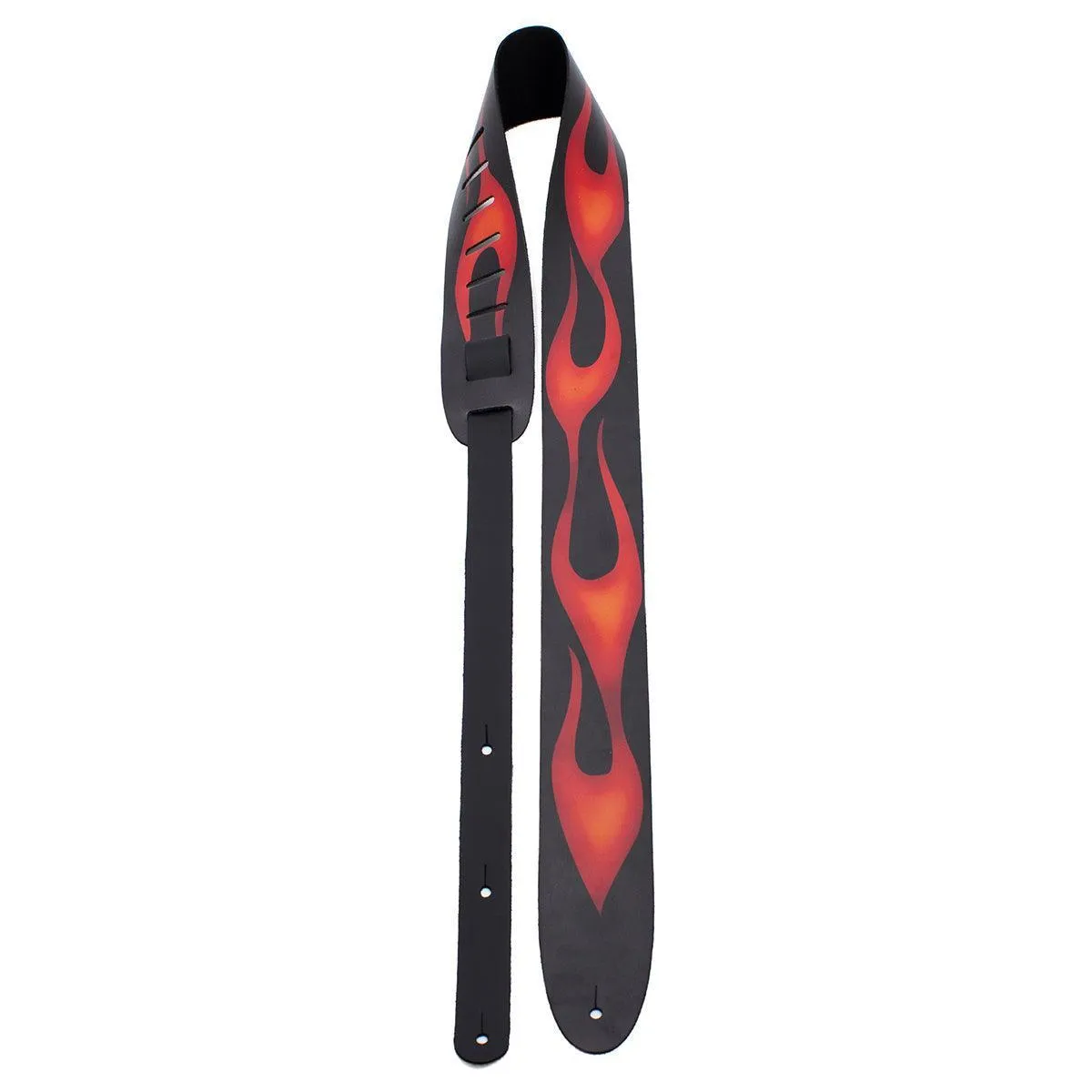 Perri's 2.5" Leather Guitar Strap ~ Graphic Flames