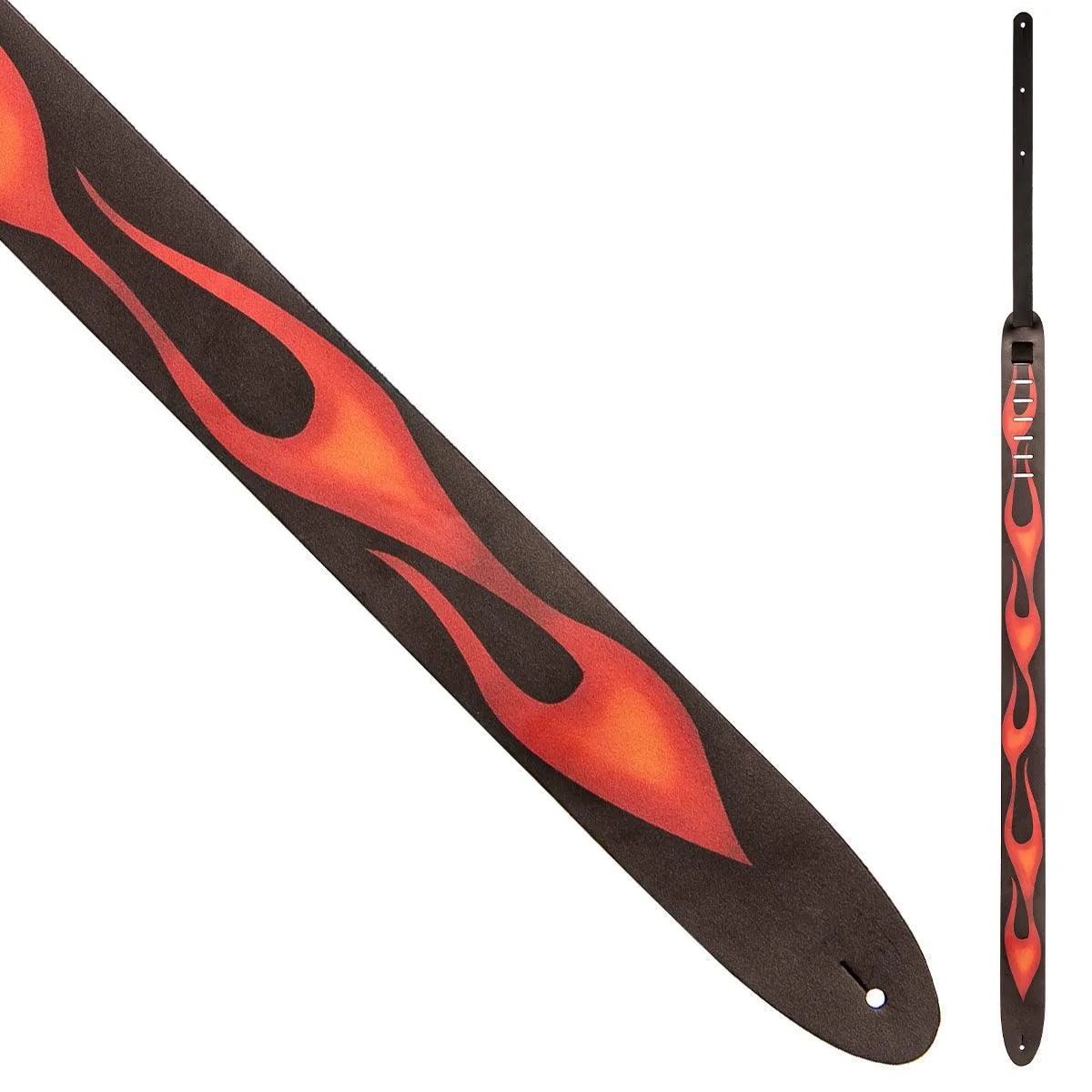 Perri's 2.5" Leather Guitar Strap ~ Graphic Flames