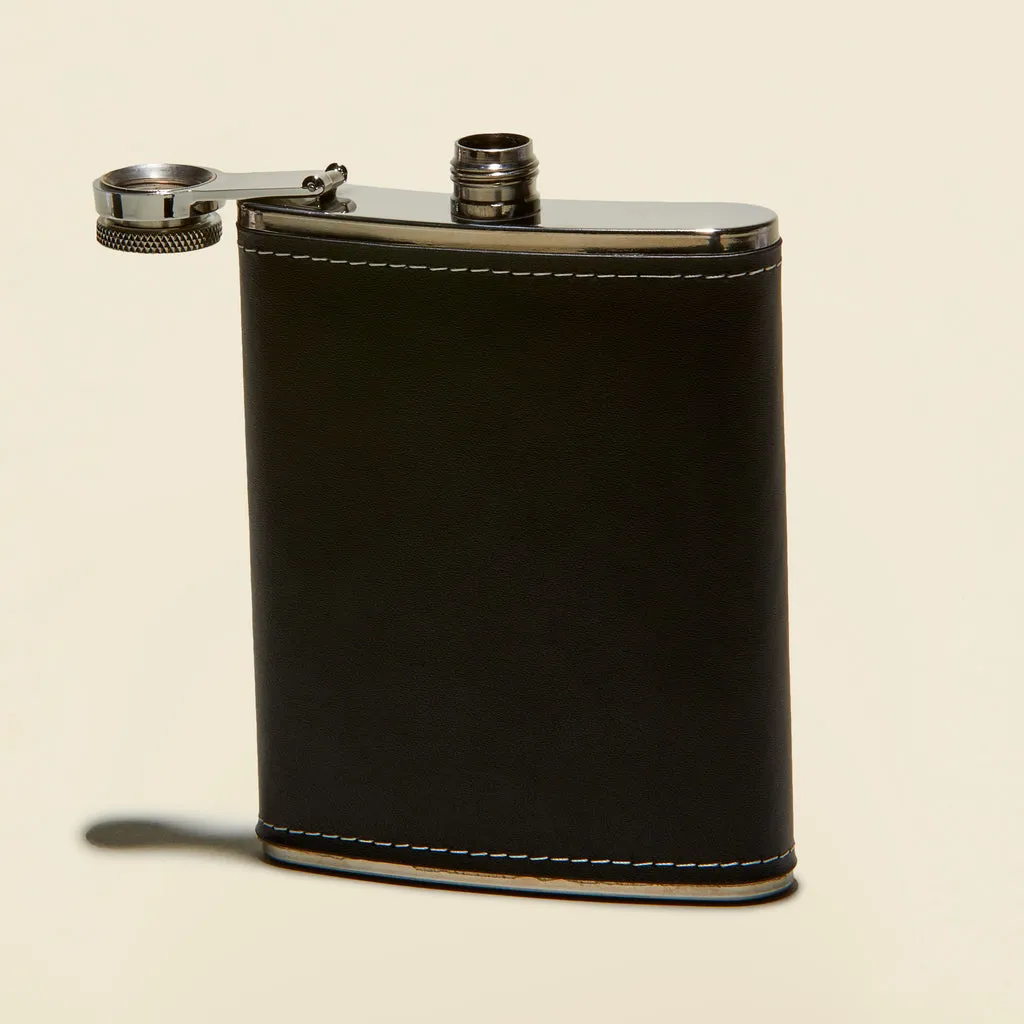 Personalized Leather Flask