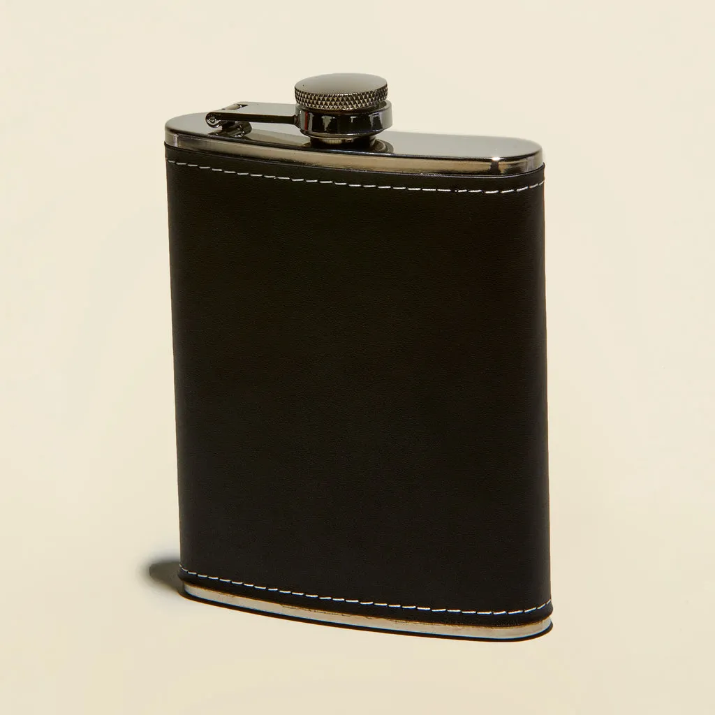 Personalized Leather Flask