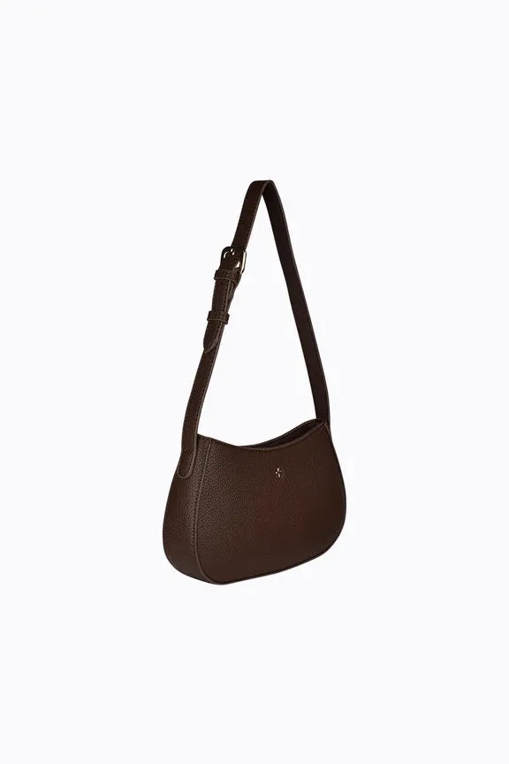 Peta   Jain Mood Shoulder Bag - Chocolate Pebble/Gold