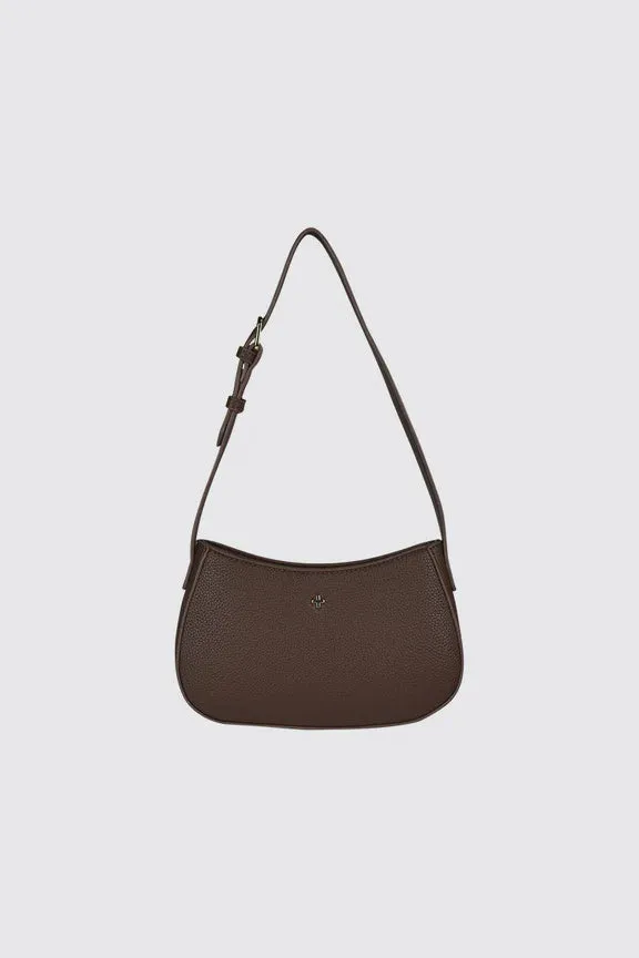 Peta   Jain Mood Shoulder Bag - Chocolate Pebble/Gold