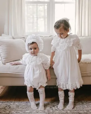 Petite Maison Kids Katherine embroidered linen romper