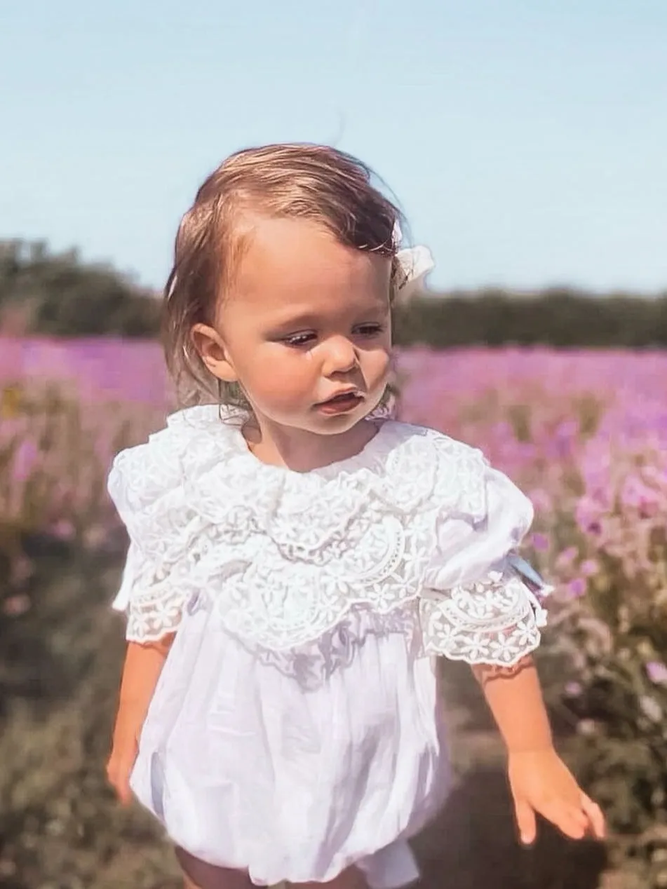 Petite Maison Kids Katherine embroidered linen romper