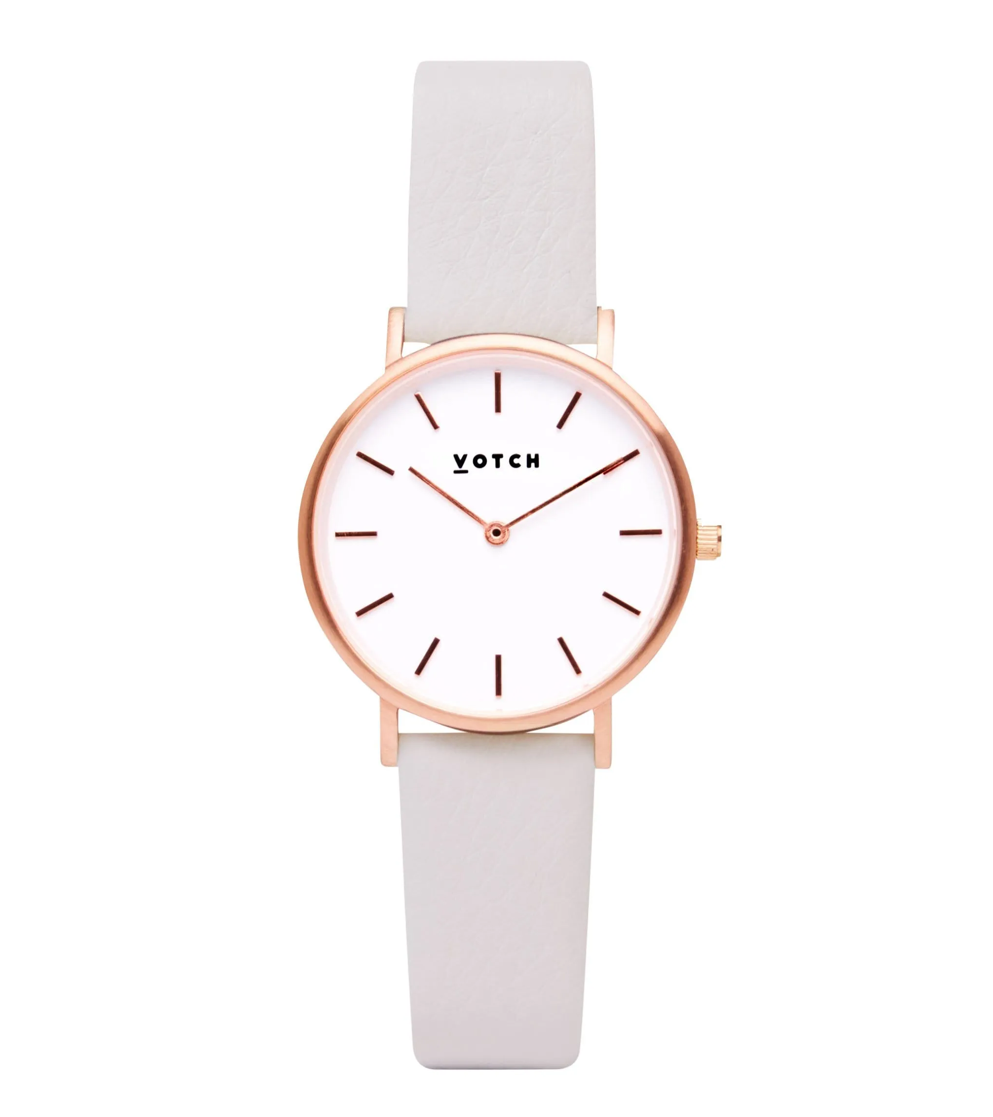 Petite Watch with Rose Gold & White Dial Gift Set | Multi Vegan Leather & Mesh Straps