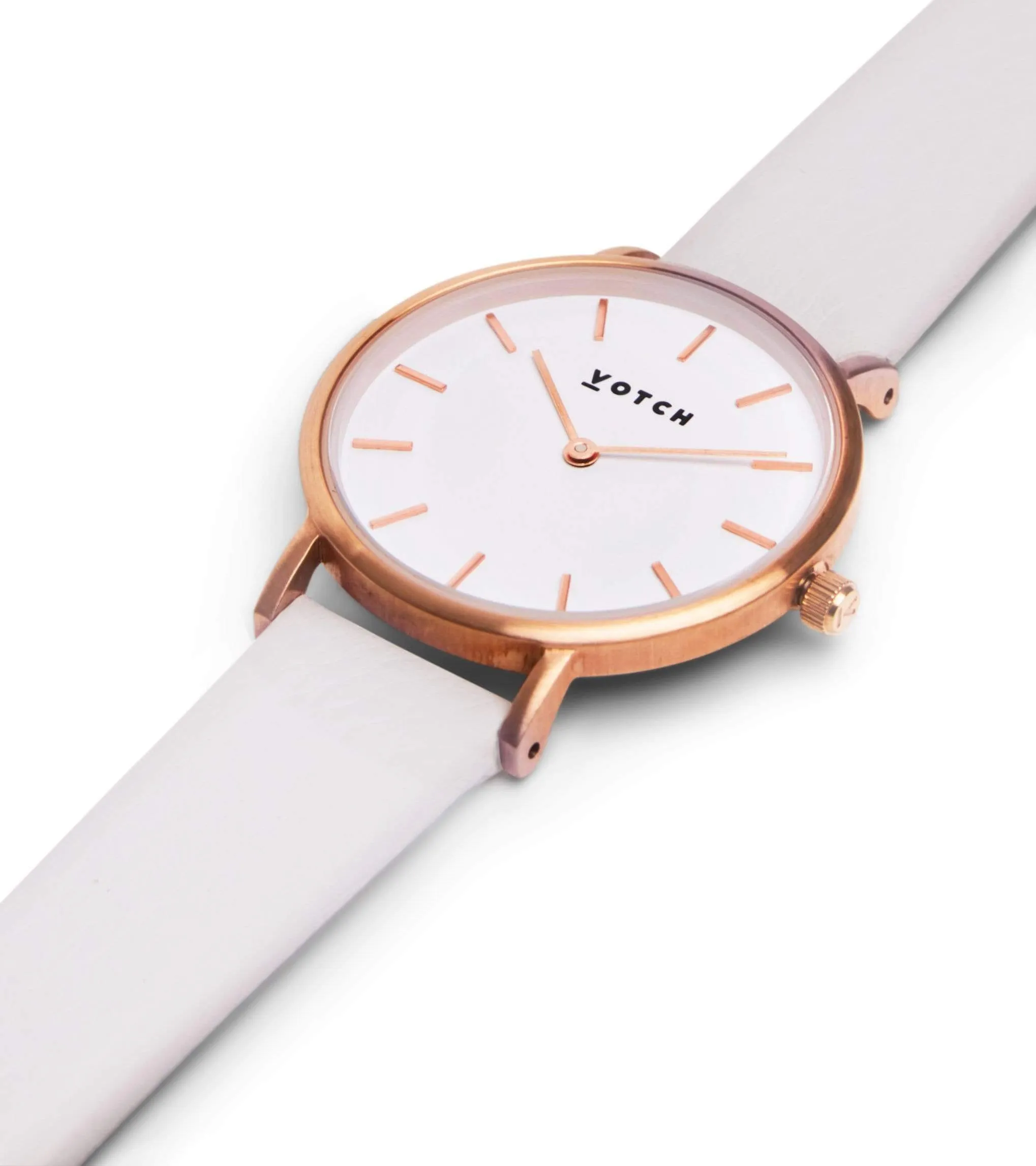 Petite Watch with Rose Gold & White Dial Gift Set | Multi Vegan Leather & Mesh Straps