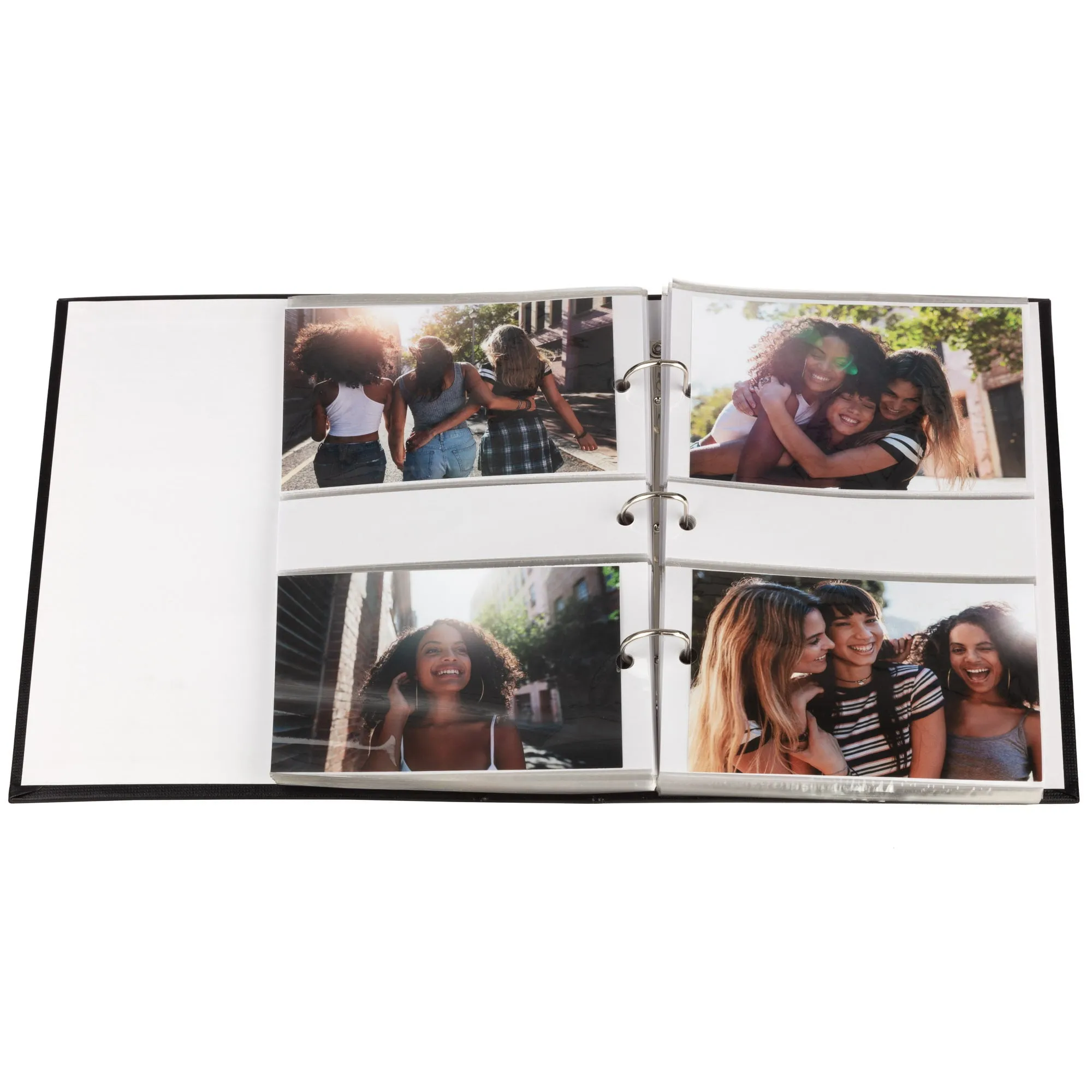 PHOTO ALBUM 8 X 10 Black Linen Ring Bound Photo Album, Holds 240 - 4"X6" Photos