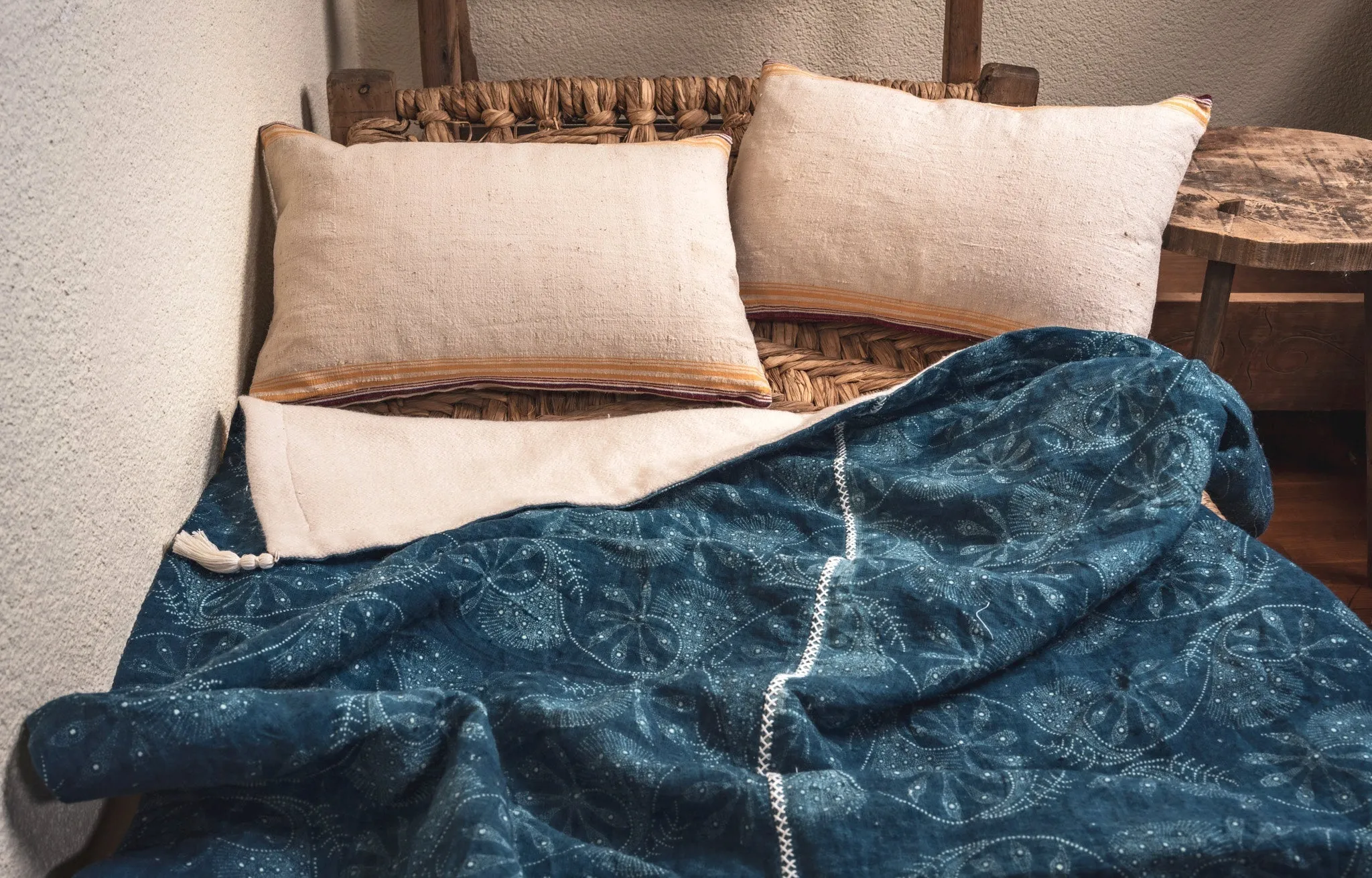Pillow: Antique handwoven decorative pillow - P393