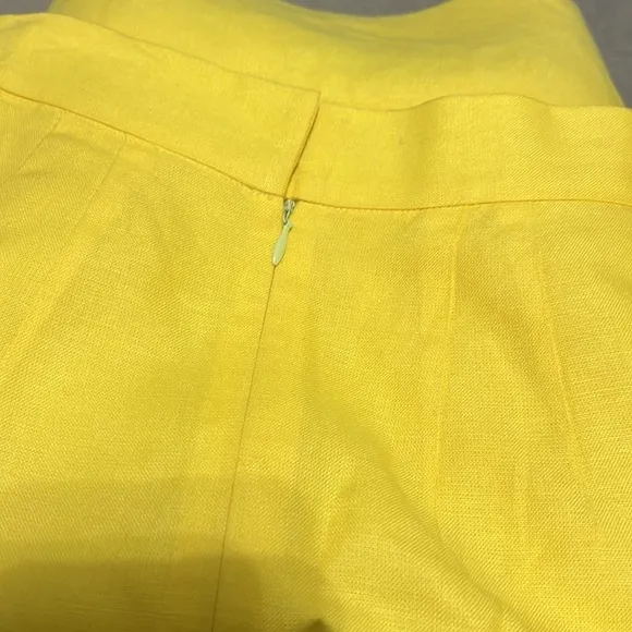 PIRA Yellow Linen &amp; Rayon Skirt • Sz: 4