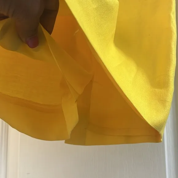 PIRA Yellow Linen &amp; Rayon Skirt • Sz: 4