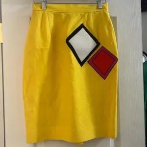 PIRA Yellow Linen &amp; Rayon Skirt • Sz: 4