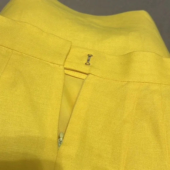 PIRA Yellow Linen &amp; Rayon Skirt • Sz: 4
