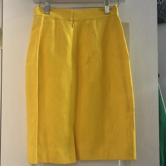 PIRA Yellow Linen &amp; Rayon Skirt • Sz: 4
