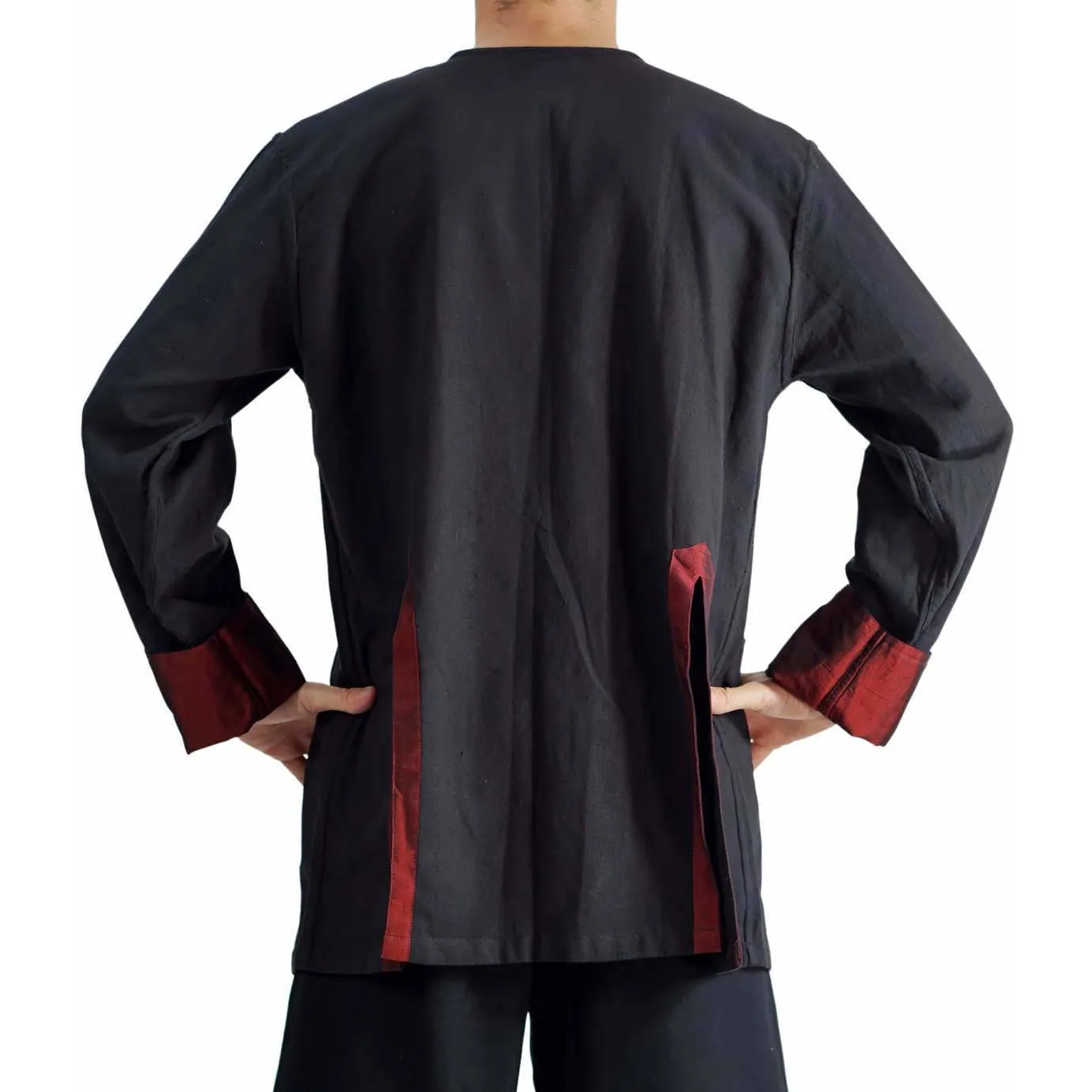 'Pirate Jacket' Silk Trim Shirt - Black/Red