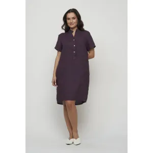 Pistache Linen Dress with Cotton Sides