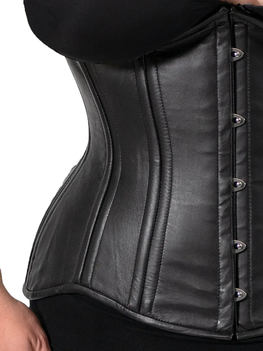 Plus Size Leather Hourglass Curve Longline Underbust Corset : CS-426