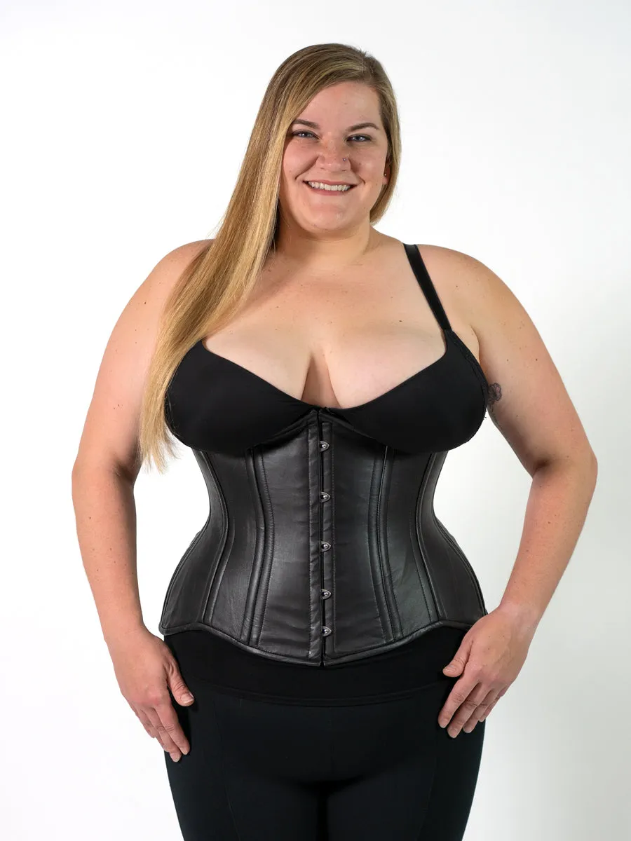 Plus Size Leather Hourglass Curve Longline Underbust Corset : CS-426