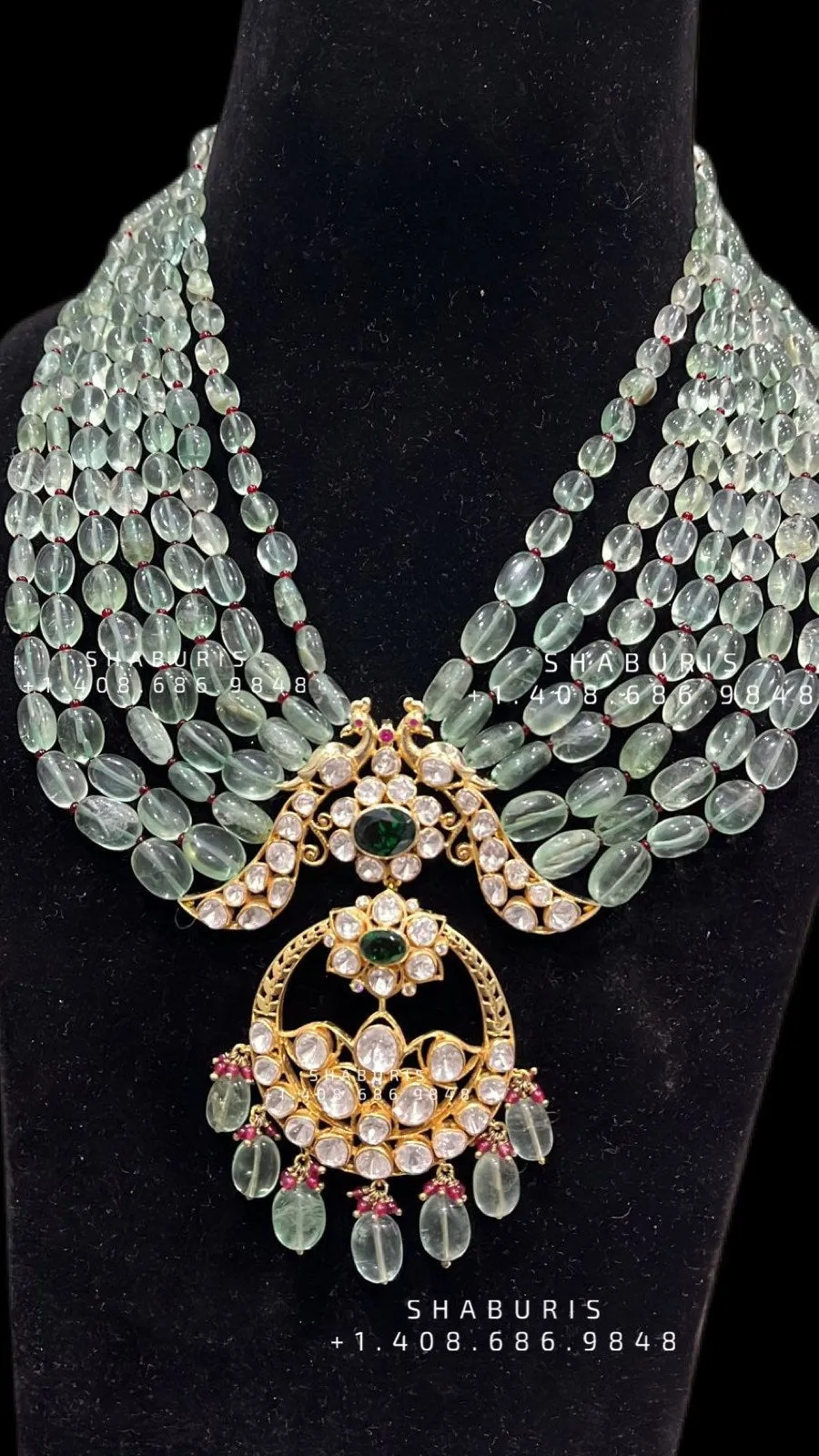 Polki pendant,uncut diamond jewelry,indian Jewelery,Polki necklace,Moissantie Pure silver jewelry gold jewelry designs - SHABURIS