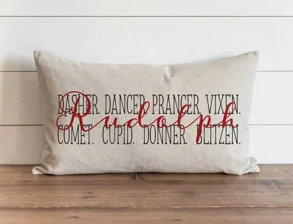 Porter Lane Home - Rudolph & Friends Pillow Cover.