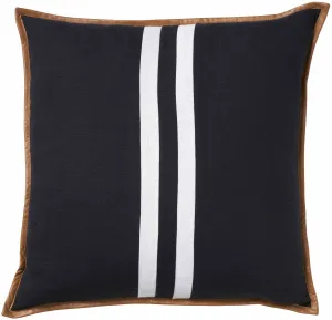 Portofino stripe black cushion (50 x 50)