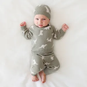 Posh Peanut Poshosaurus Kimono Sweater, Legging & Beanie Set