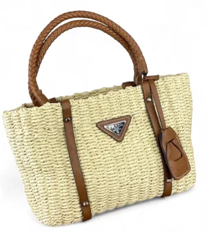 Prada Woven Raffia Tote – Timeless Summer Luxury (21x35)
