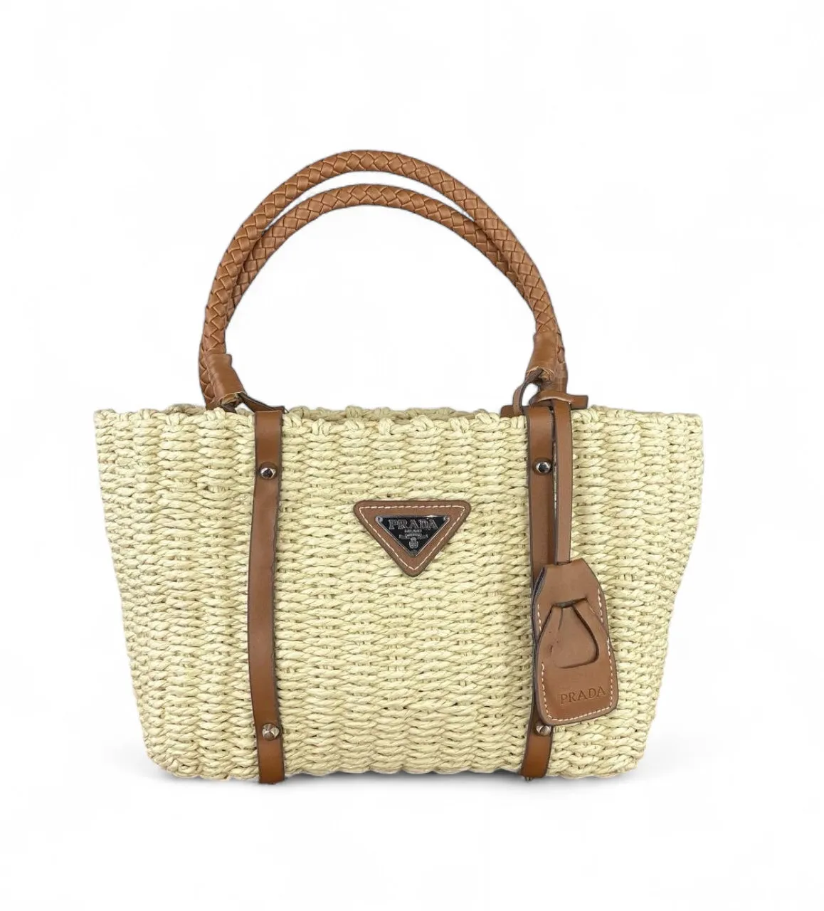 Prada Woven Raffia Tote – Timeless Summer Luxury (21x35)