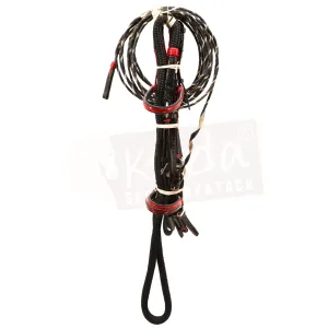 Premium Timbiano Black Bridle with Red Accents
