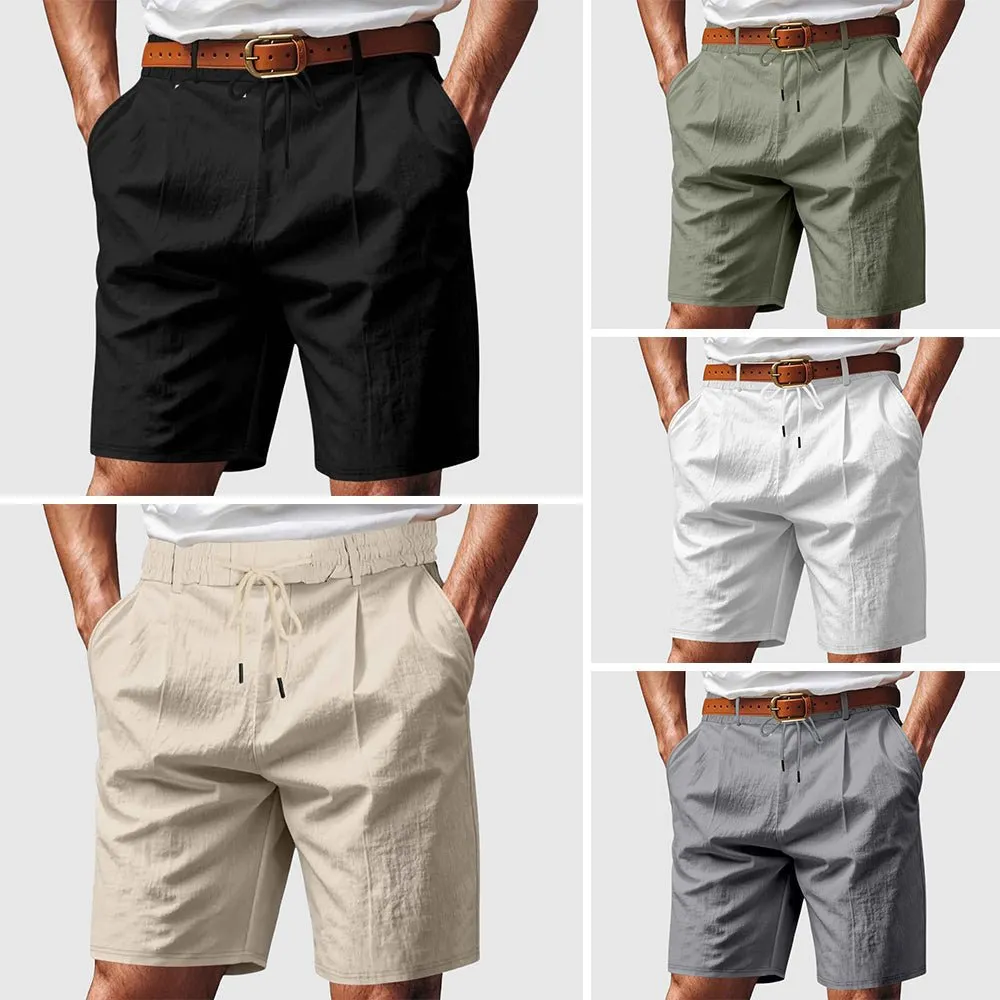 Prescott Tailors Lagoon Linen Shorts