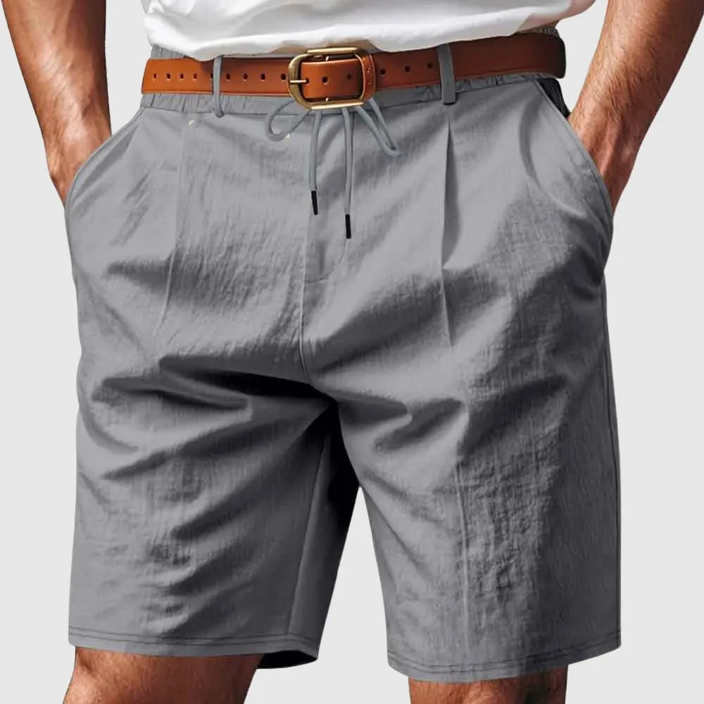 Prescott Tailors Lagoon Linen Shorts