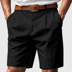 Prescott Tailors Lagoon Linen Shorts