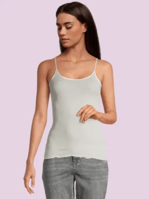 Pure Silk Camisole Top With Spaghetti Straps
