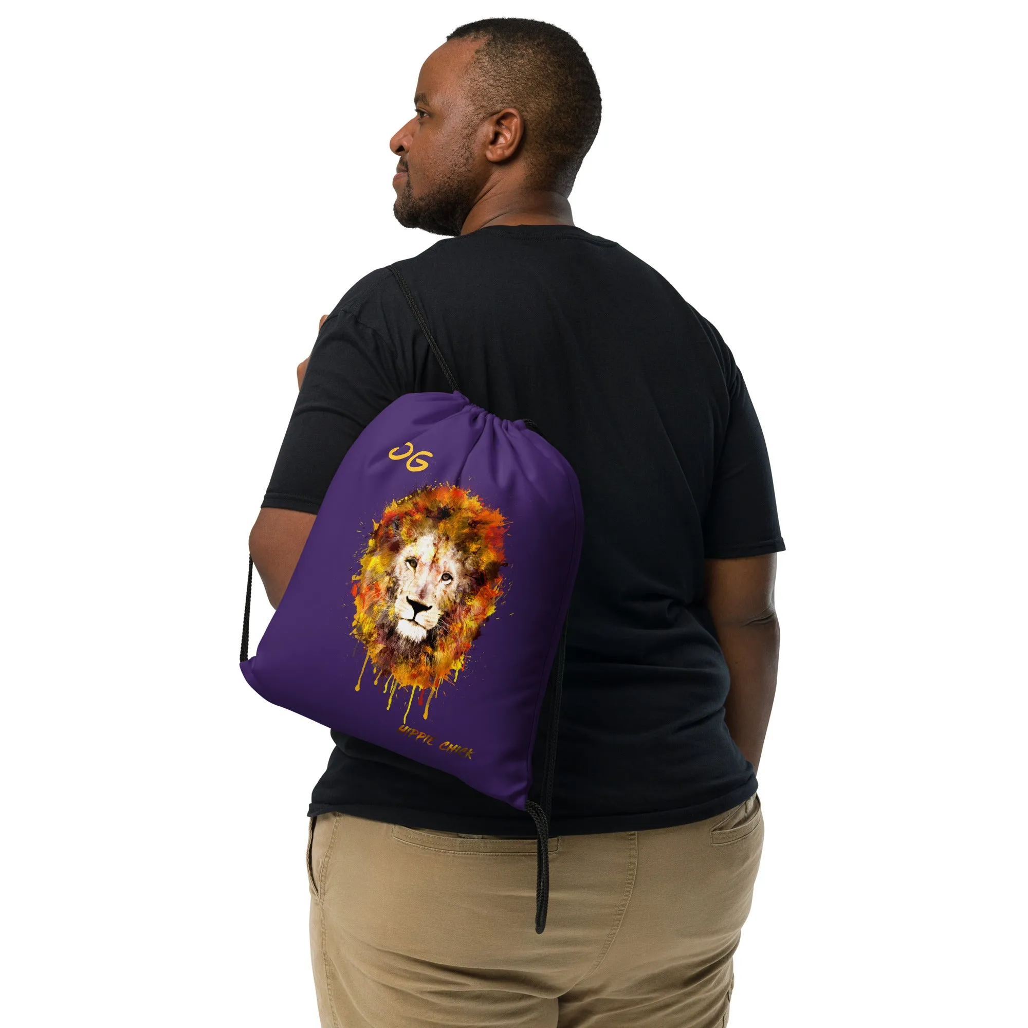 Purple Drawstring Bag