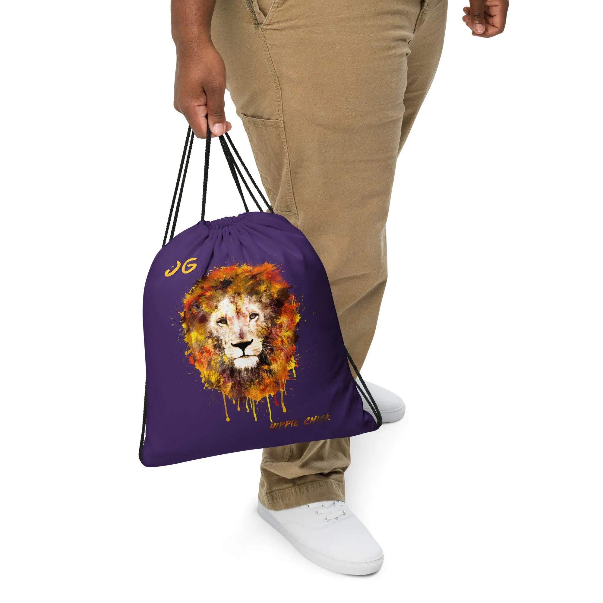 Purple Drawstring Bag