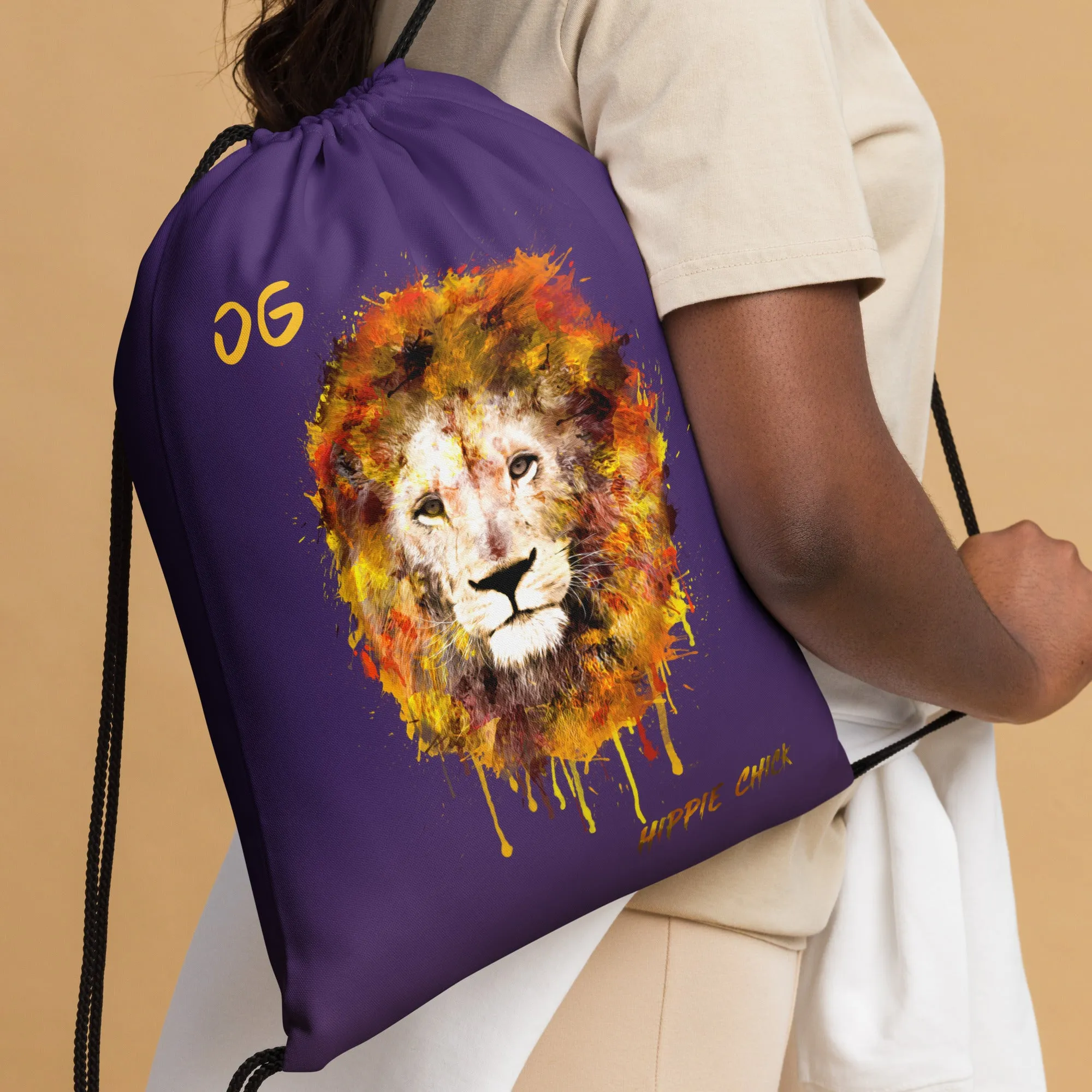 Purple Drawstring Bag