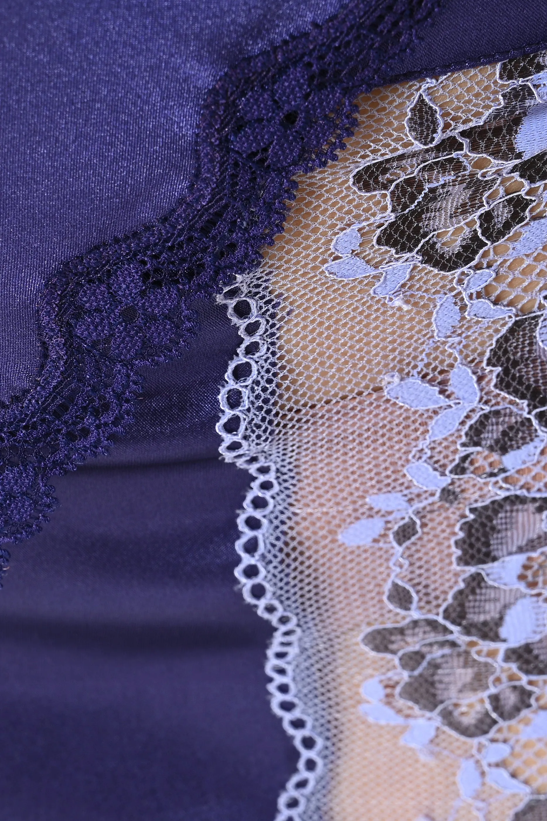 Purple Satin Lacy Doll Set