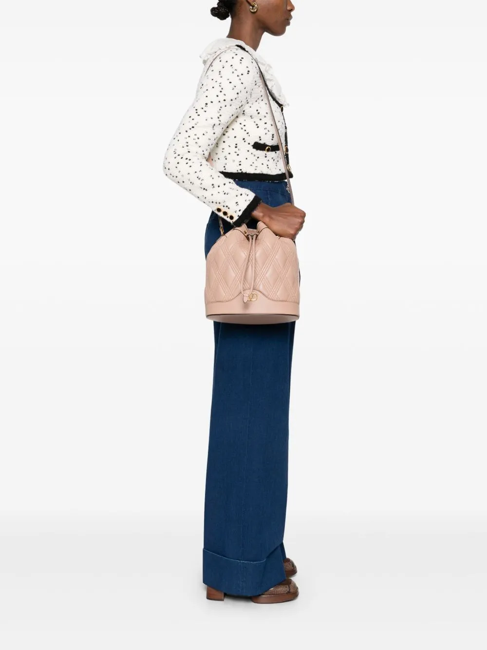 Quiltie 67 leather bucket bag
