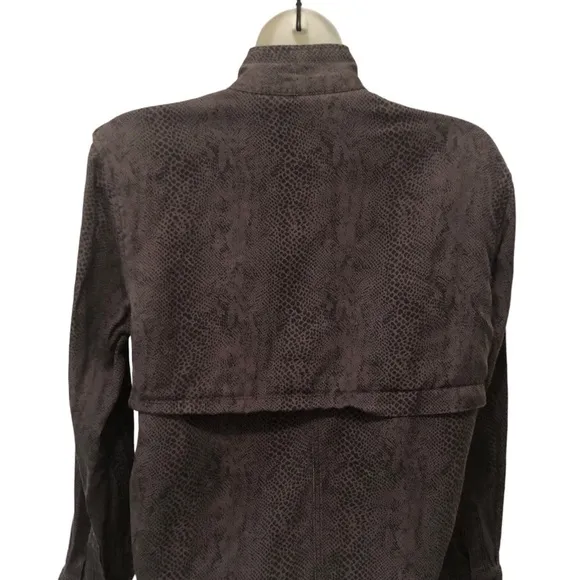 Rails Collins Jet Cobra Short Linen Blend Jacket In Jet XS Black Grey Pockets